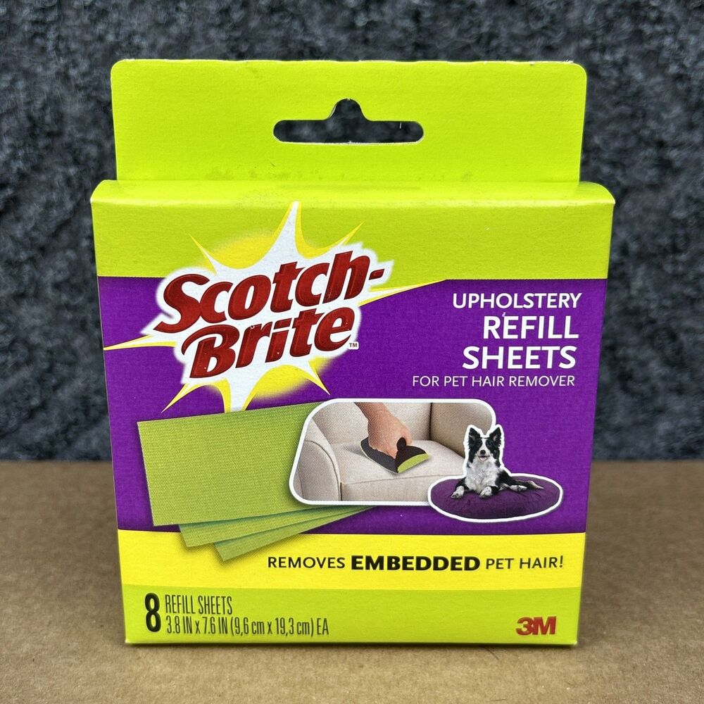 Scotch Fur Fighter Pet Hair Remover Refills 8 Sheets 3.8” x 7.6” Discontinued
